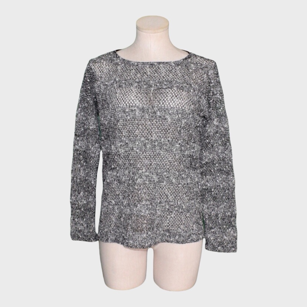 Zara Trafaluc Marled Cotton Blend Open Knit‎ Sweater